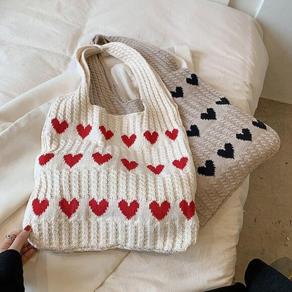 Handmade Crochet Medium Size High Capacity Shoulder Tote Bag - Picture 1 of 5